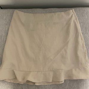 Wild Honey Tan Ruffle Skirt
